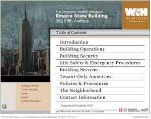 The Empire State Building's Electronic Tenant® Handbook
